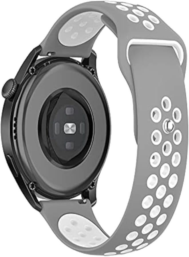 CoolCat ClickAE 22MM Strap/Band for Amazfit GTR 47mm/GTR 2/GTR 2e/Amazfit Pace/Amazfit Stratos/Stratos 2/Stratos 3 /Amazfit 2/2s/Amazfit Nexo (Grey White)